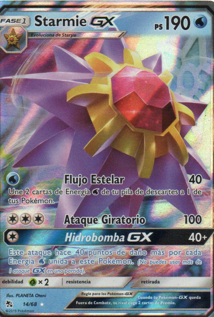 Starmie GX 14 Español Ultra rare