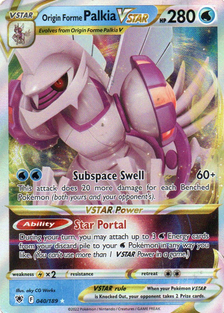 Origin Forme Palkia Vstar 40 ingles Ultra rare