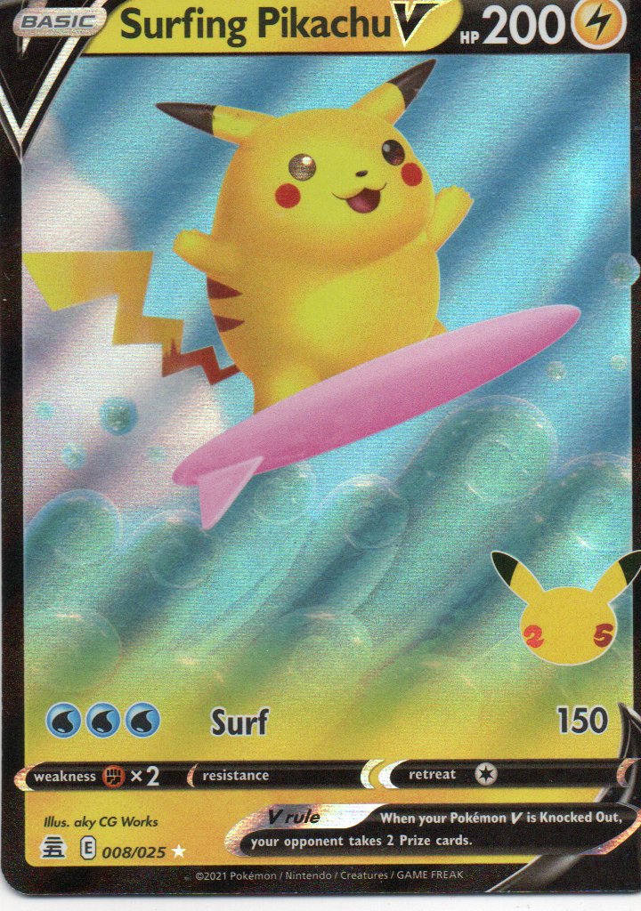 Surfing Pikachu V 8 ingles Ultra rare