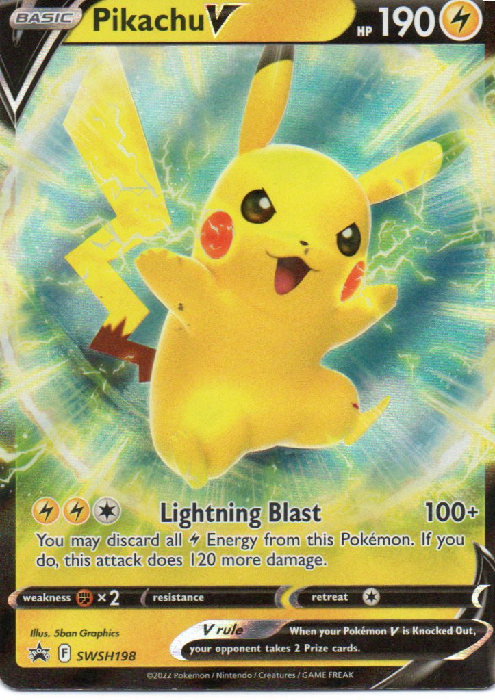 Pikachu V SWSH198 ingles promo