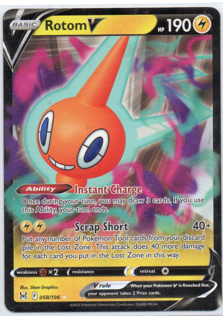 Rotom V 58 ingles Ultra rare