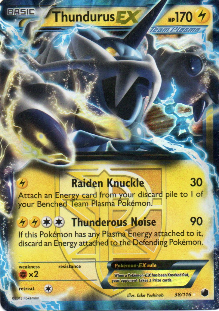 Thundurus EX 38 ingles Ultra rare