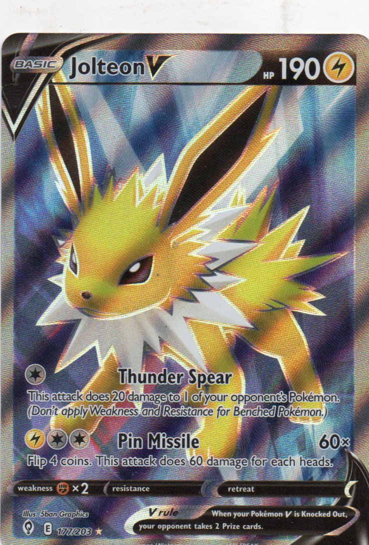 Jolteon V 177 ingles Ultra rare