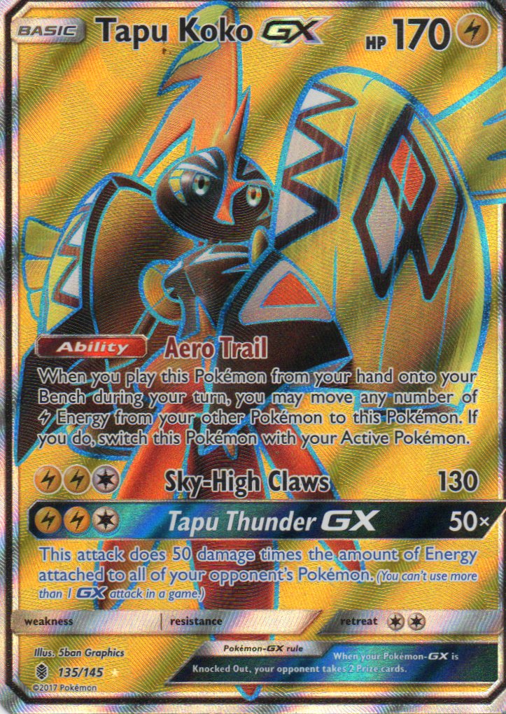 Tapu Koko GX 135 ingles Ultra rare