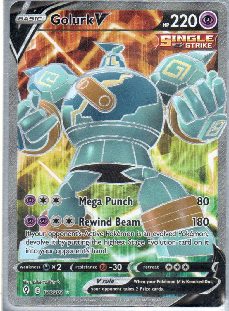 Golurk V 181 ingles Ultra rare