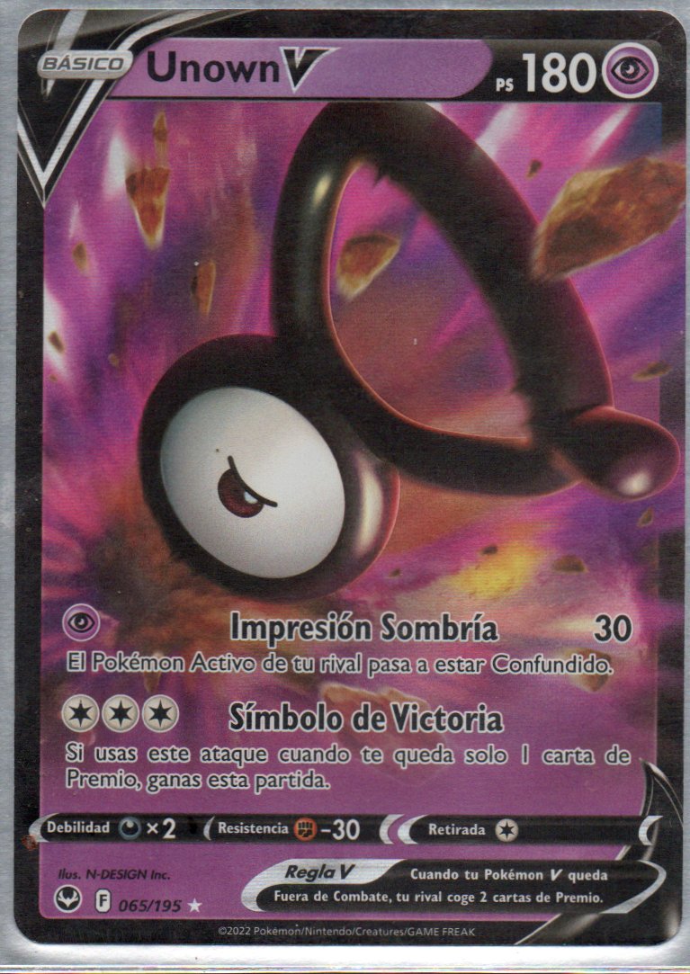 Unown V 65 Español Ultra rare