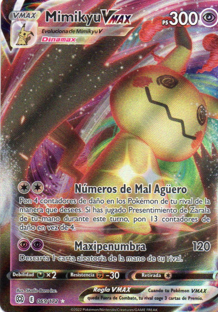 Mimikyu Vmax 69 Español Ultra rare