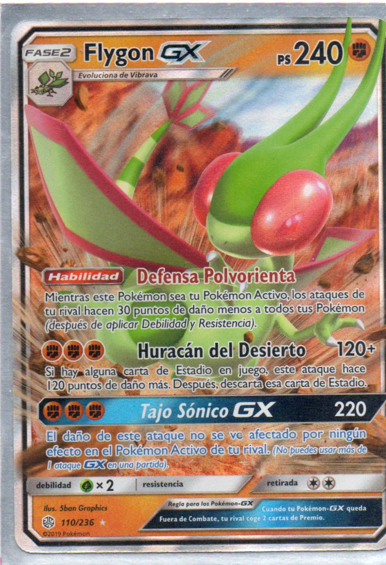 Flygon GX 110 Español Ultra rare