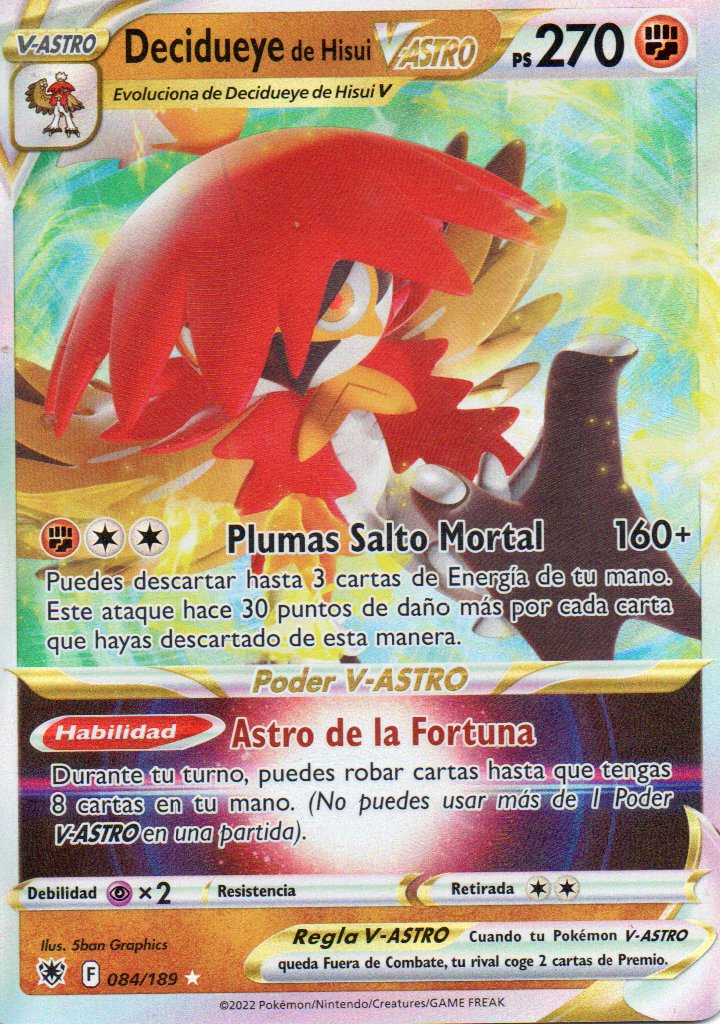 Decidueye de Hisui Vastro 84 Español Ultra rare