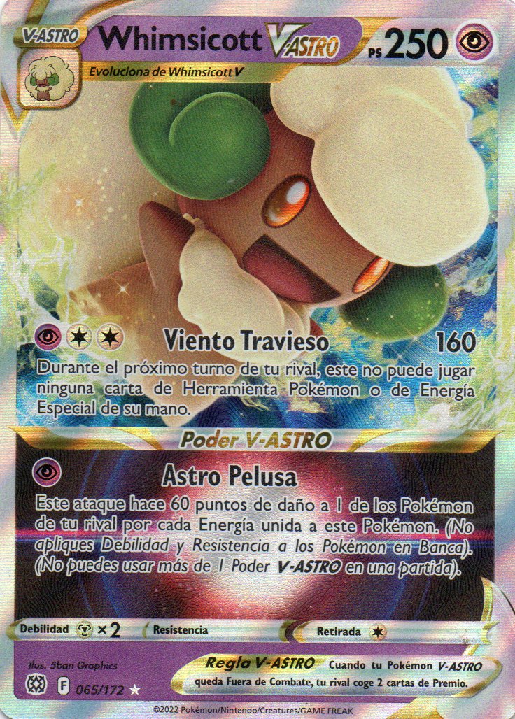 Whimsicott Vastro 65 Español Ultra rare