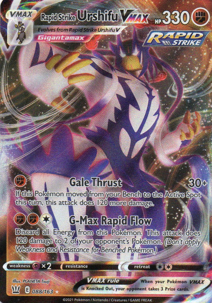 Rapid Strike Urshifu Vmax 88 ingles Ultra rare