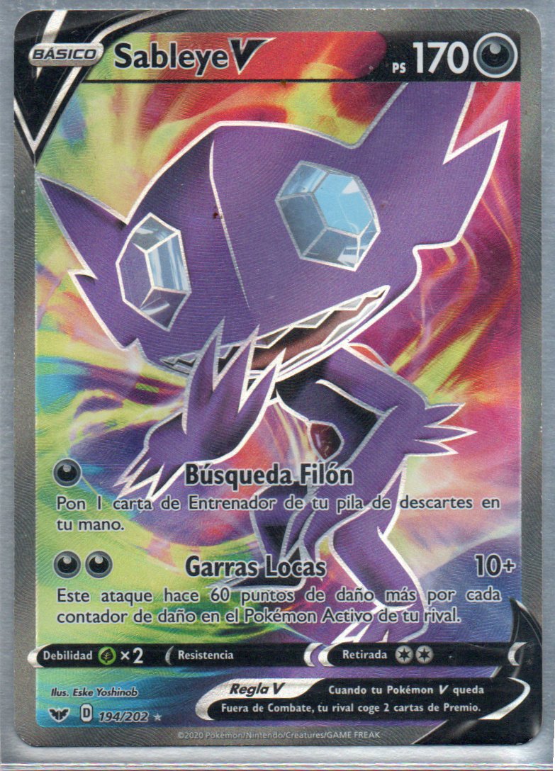 Sableye V 194 Español Ultra rare