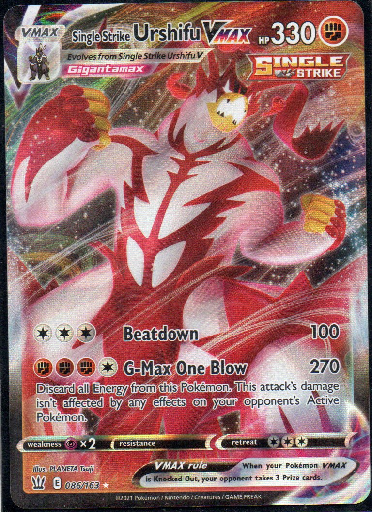 Single Strike Urshifu Vmax 86 ingles Ultra rare