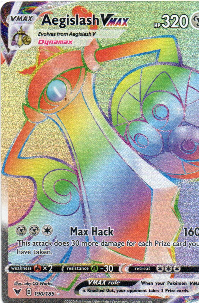 Aegislash Vmax 190 ingles Secret rare