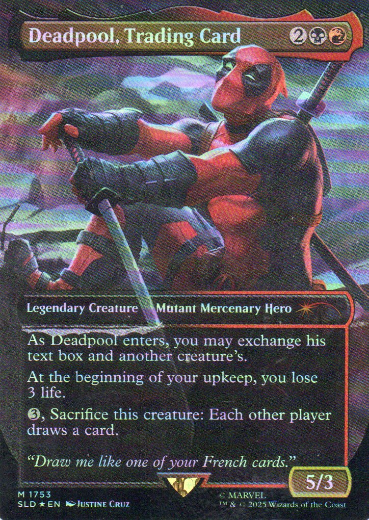 Deadpool, Trading Card SLD 1753 Mythic rare foil