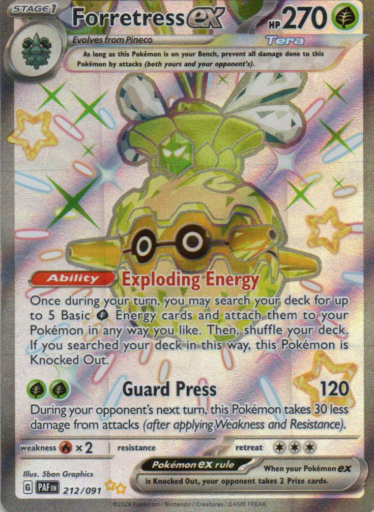 Forretress ex Ingles PAF 212 Shiny ultra rare