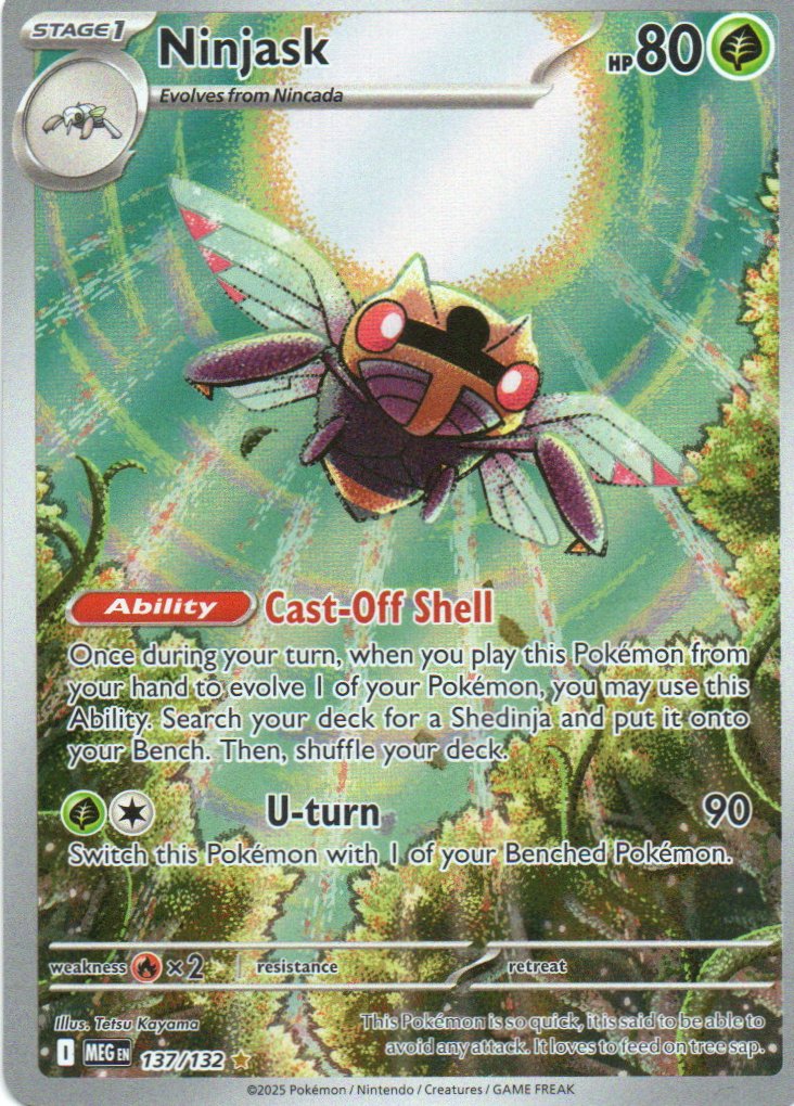 Ninjask Ingles MEG 137 Illustration rare