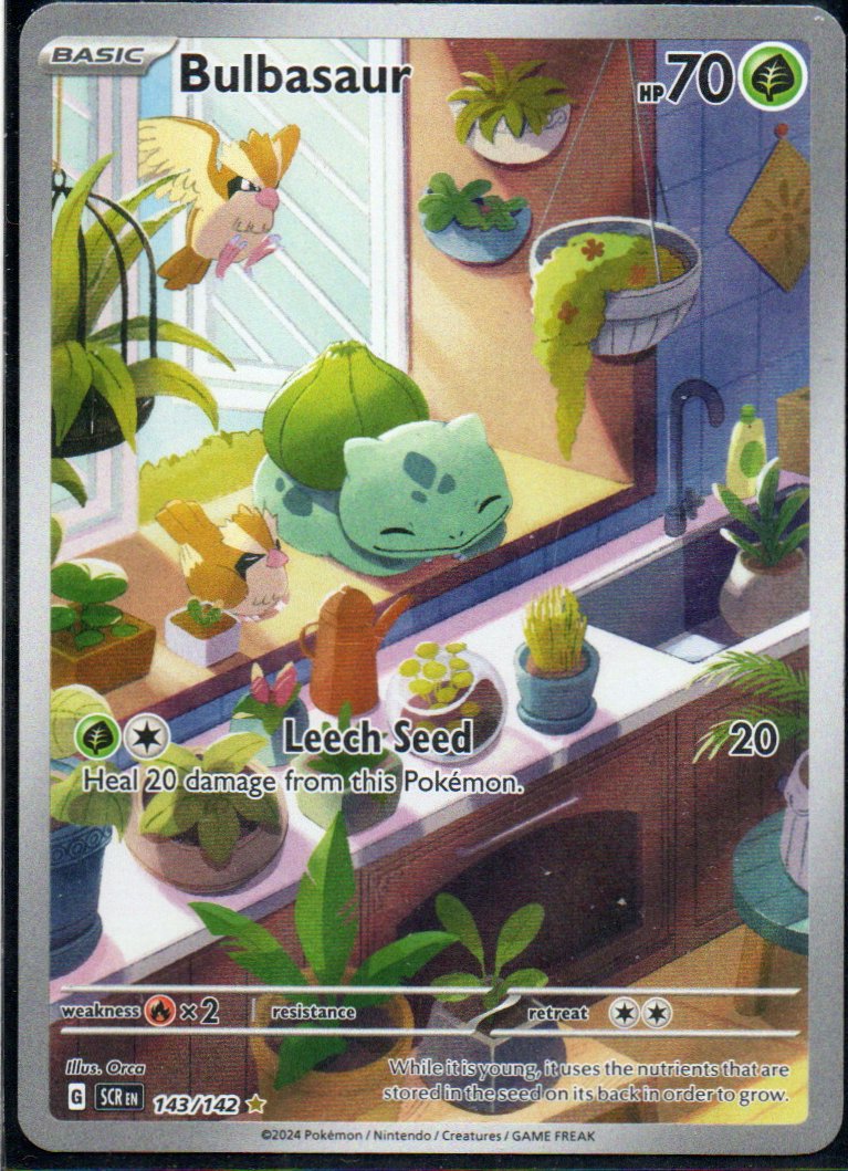 Bulbasaur Ingles SCR 143 Illustration rare