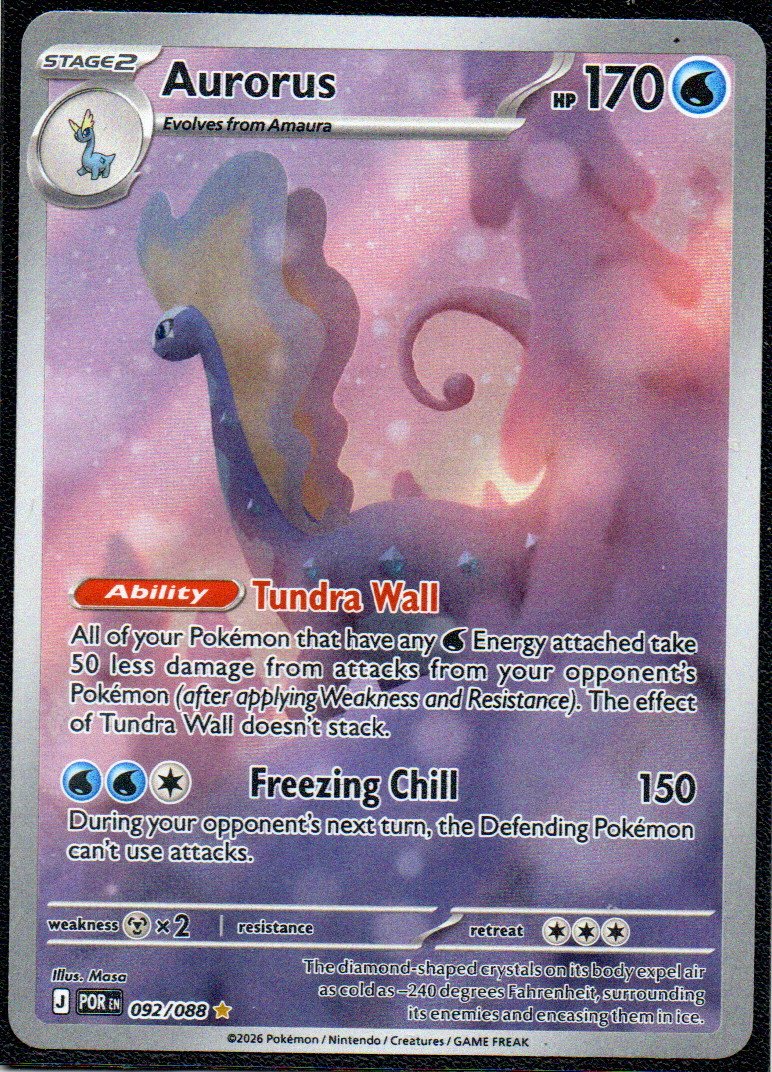 Aurorus Ingles POR 092 Ultra rare