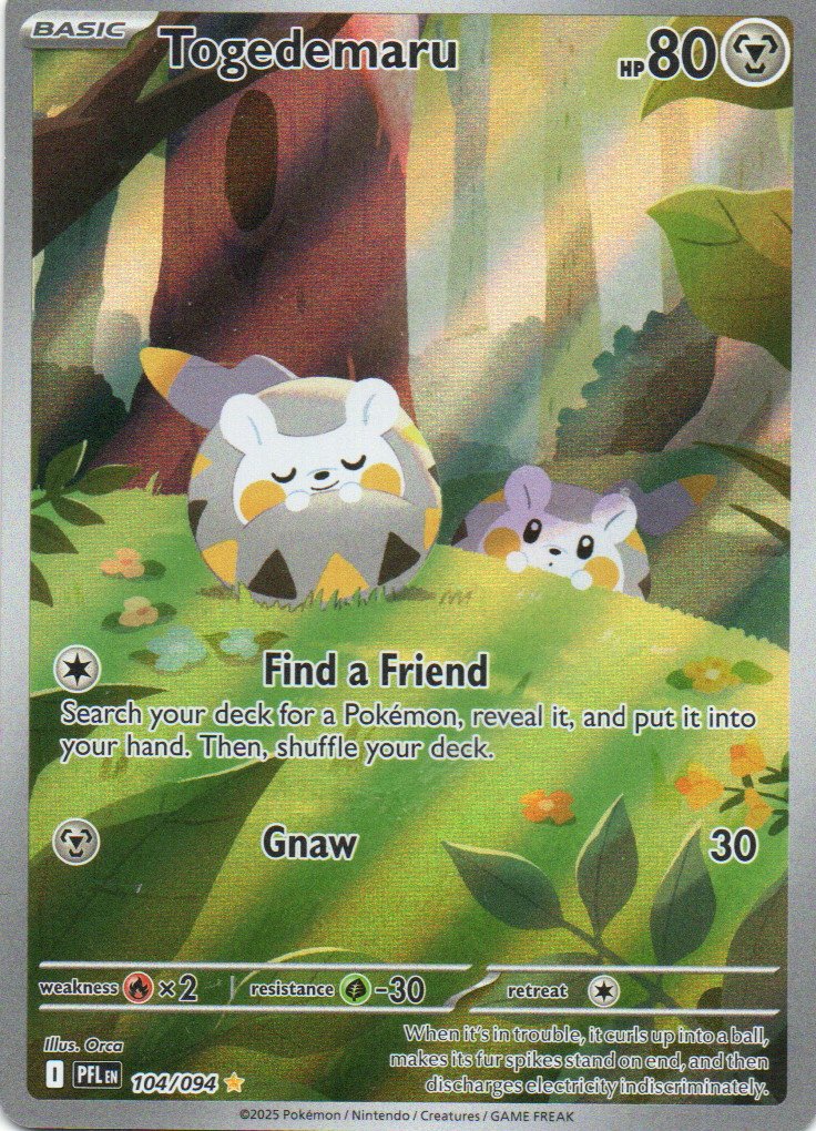 Togedemaru Ingles PFL 104 Illustration rare