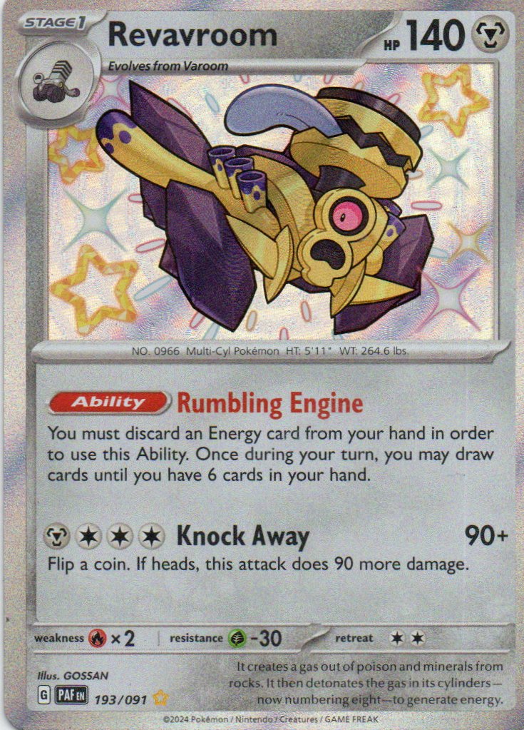Revavroom Ingles PAF 193 Shiny rare