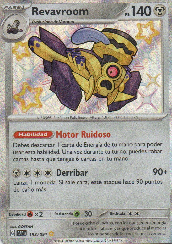 Revavroom Español PAF 193 Shiny rare
