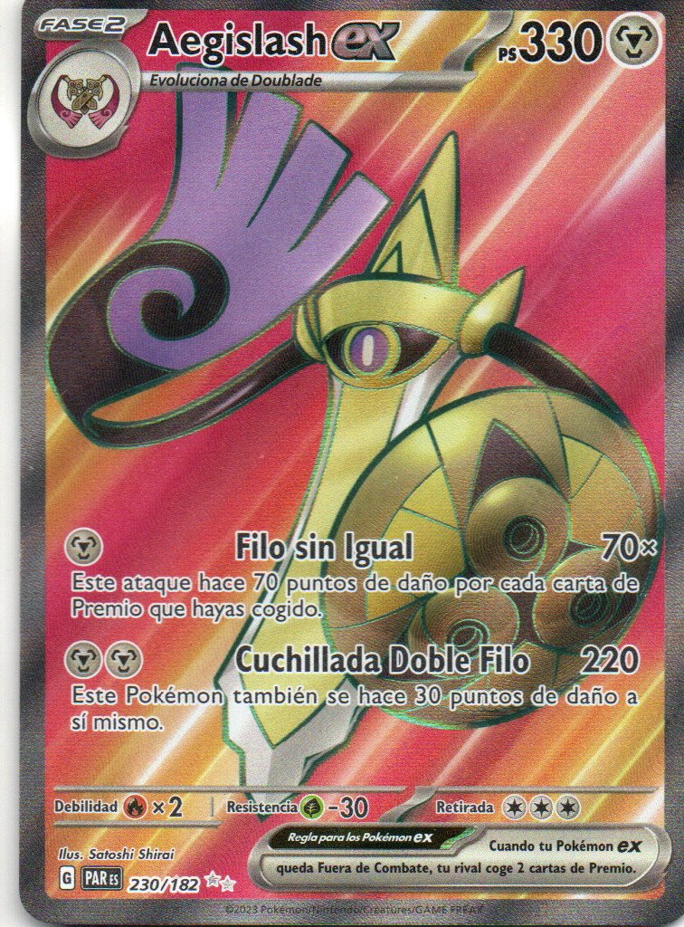 Aegislash ex Español PAR 230 Ultra rare