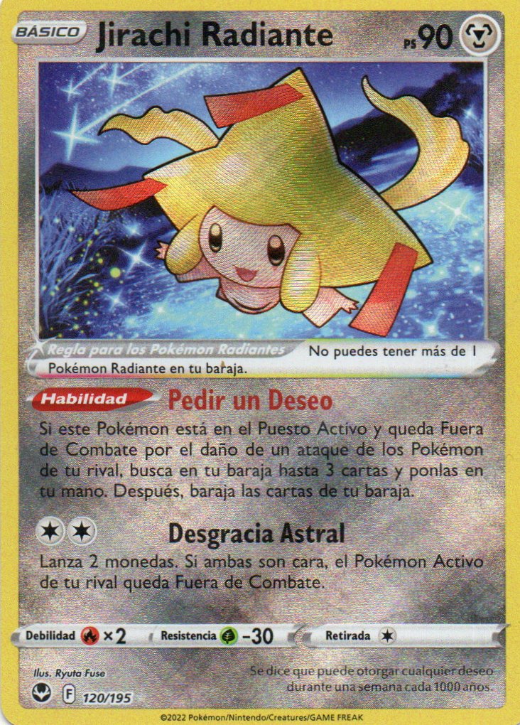 Jirachi Radiante Español 120 Radiant rare