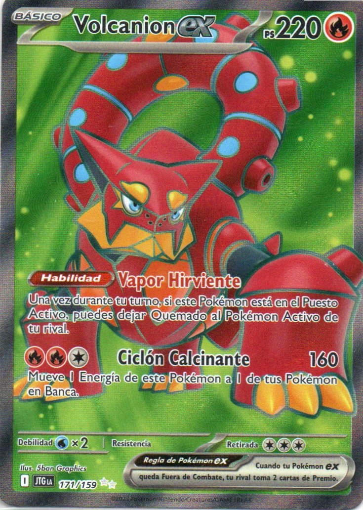 Volcanion ex Español JTG 171 Ultra rare