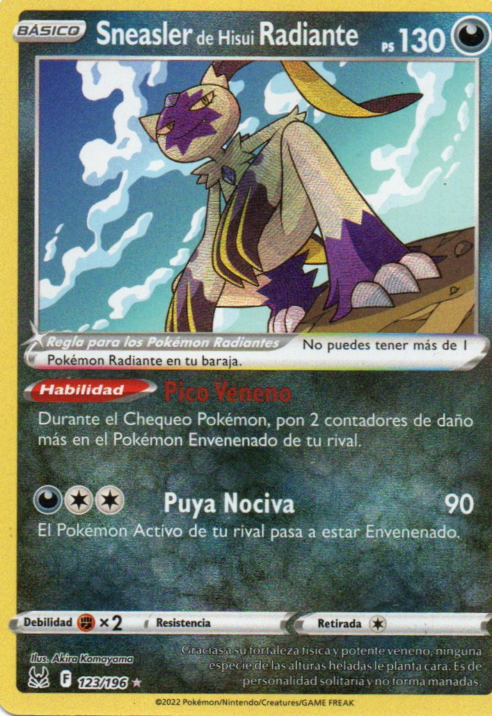 Sneasler de Hisui Radiante Español 123 Radiant rare