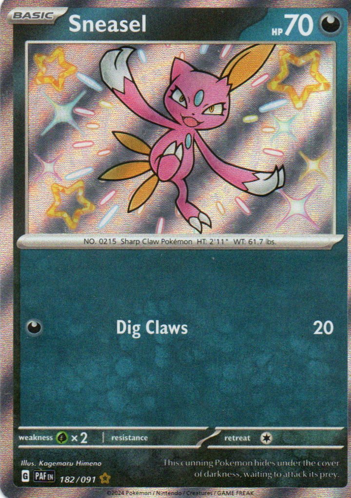 Sneasel Ingles PAF 182 Shiny rare