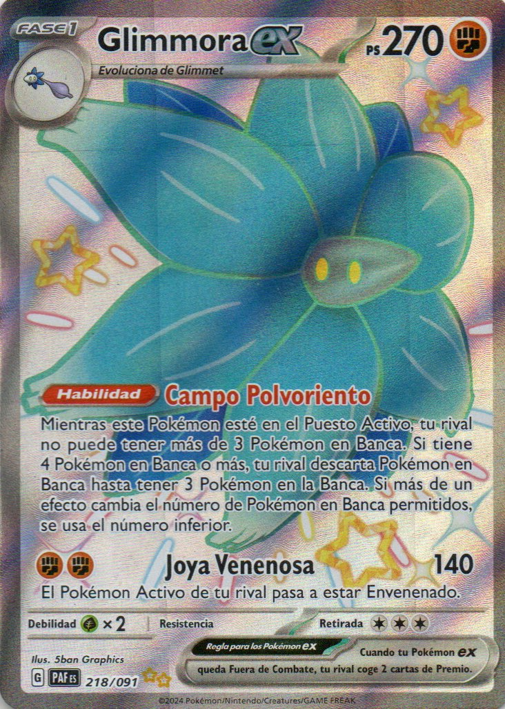 Glimmora ex Español PAF 218 Shiny ultra rare
