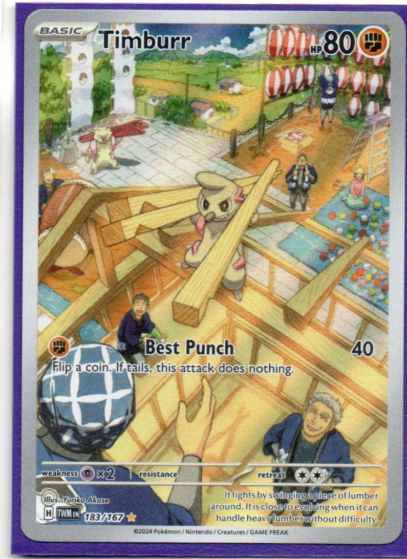 Timburr Ingles TWM 183 Illustration rare