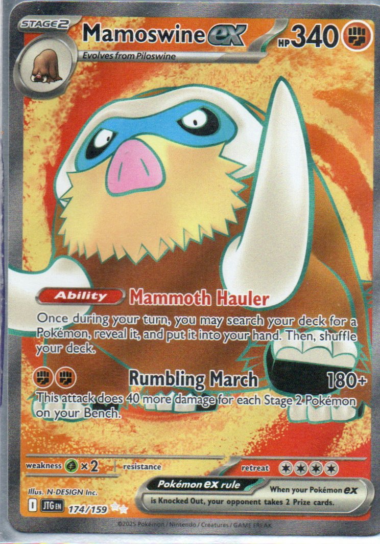 Mamoswine ex Ingles JTG 174 Ultra rare