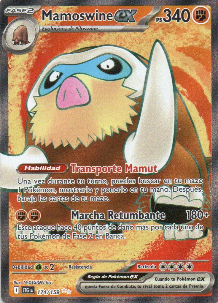 Mamoswine ex Español JTG 174 Ultra rare