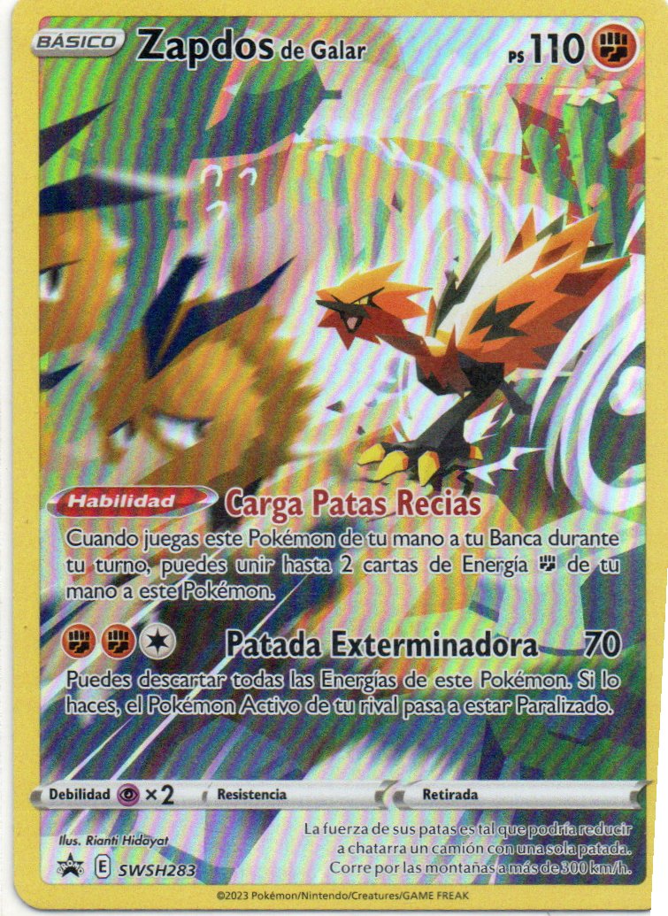 Zapdos de galar Español SWSH283 Promo