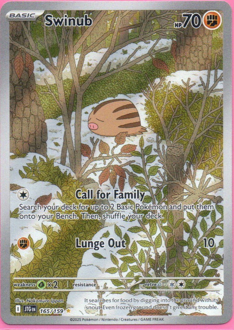 Swinub Ingles JTG 165 Illustration rare