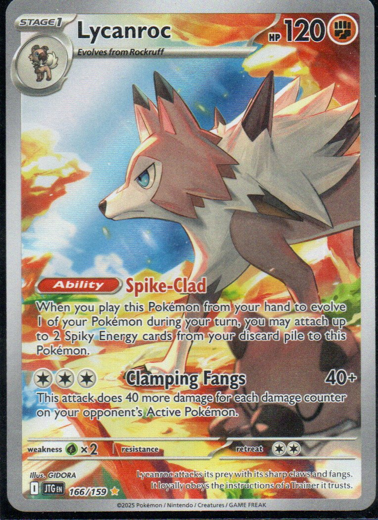 Lycanroc Ingles JTG 166 Illustration rare