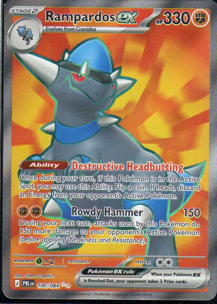 Rampardos ex Ingles PBL 100 Ultra rare