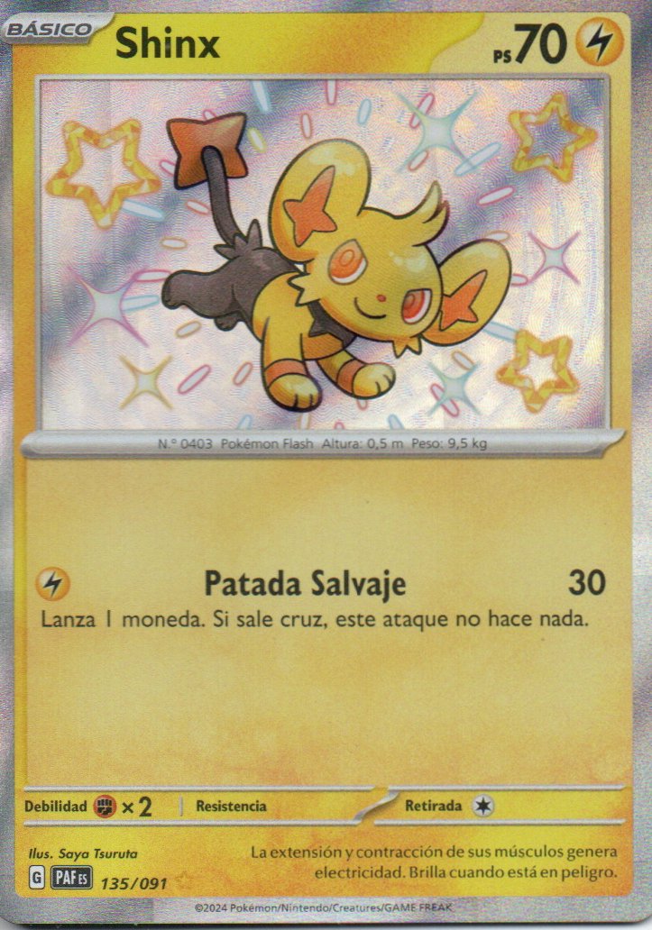 Shinx Español PAF 135 SHIny rare
