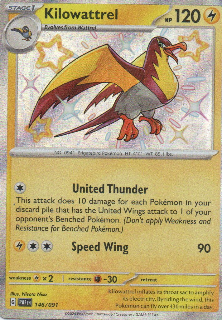Kilowattrel Ingles PAF 146 SHIny rare