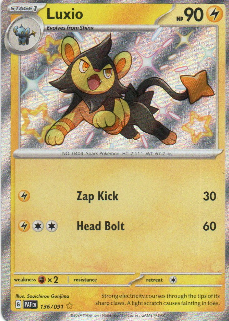 Luxio Ingles PAF 136 SHIny rare