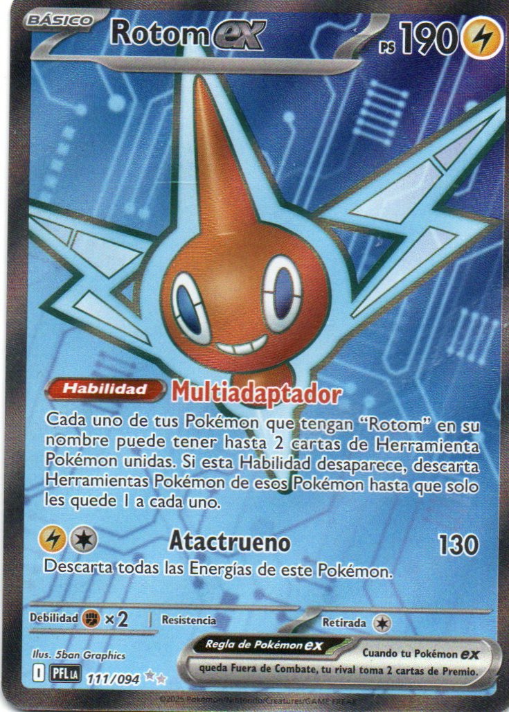 Rotom ex Español PFL 111 Ultra rare