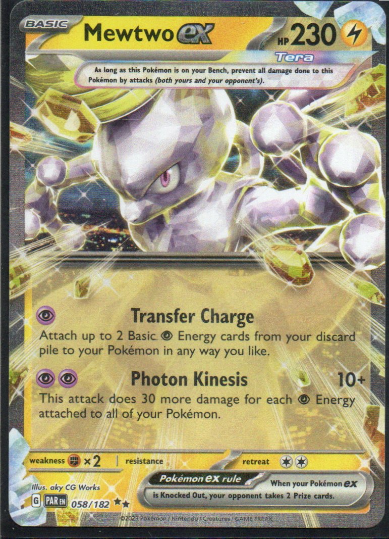 Mewtwo ex Ingles PAR 058 Double rare