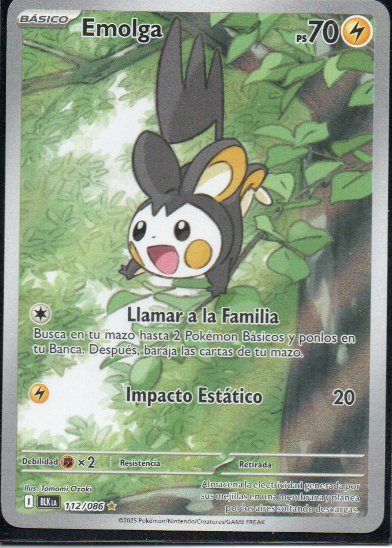 Emolga Español BLK 112 Illustration rare