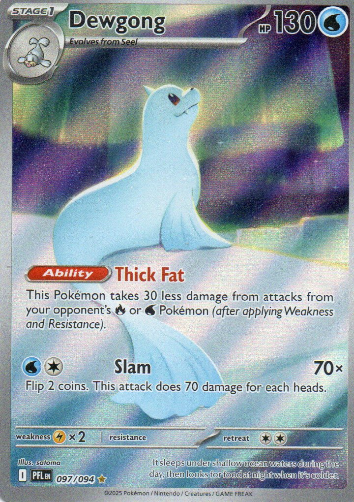 Dewgong Ingles PFL 097 Illustration rare