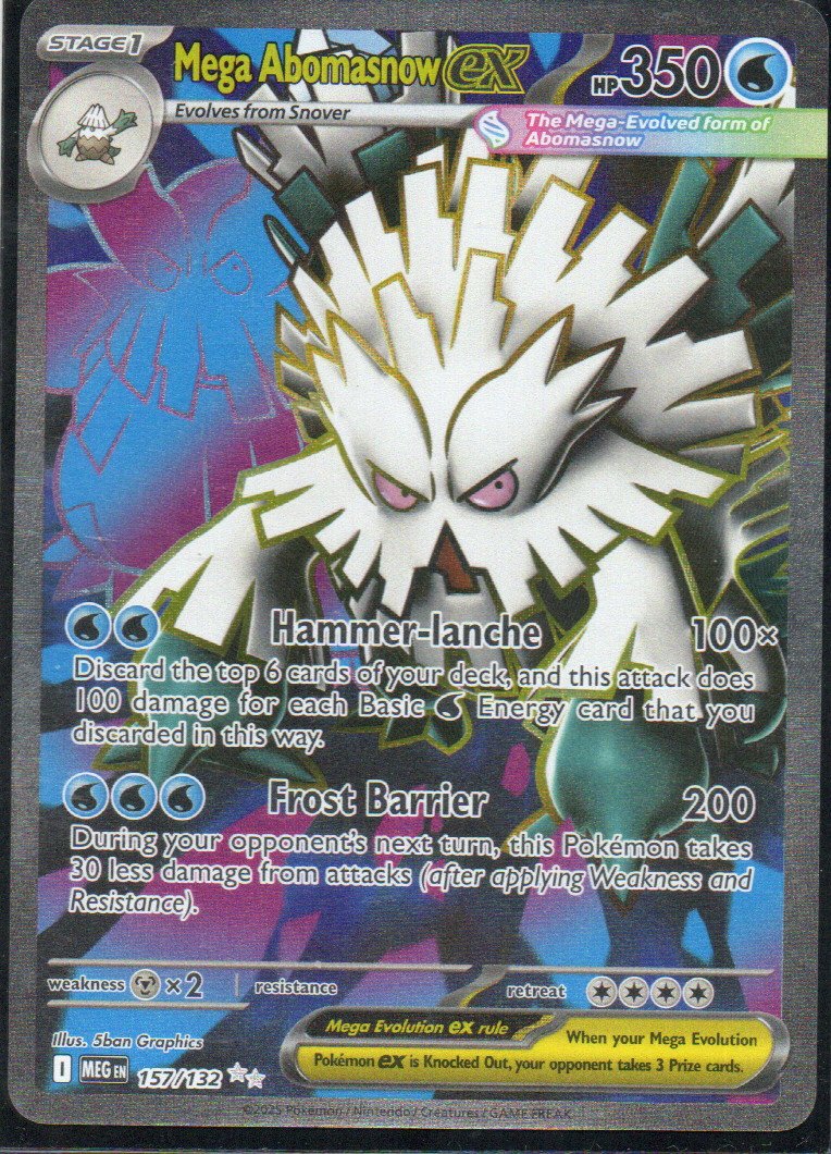 Mega Abomasnow ex Ingles MEG 157 Ultra rare
