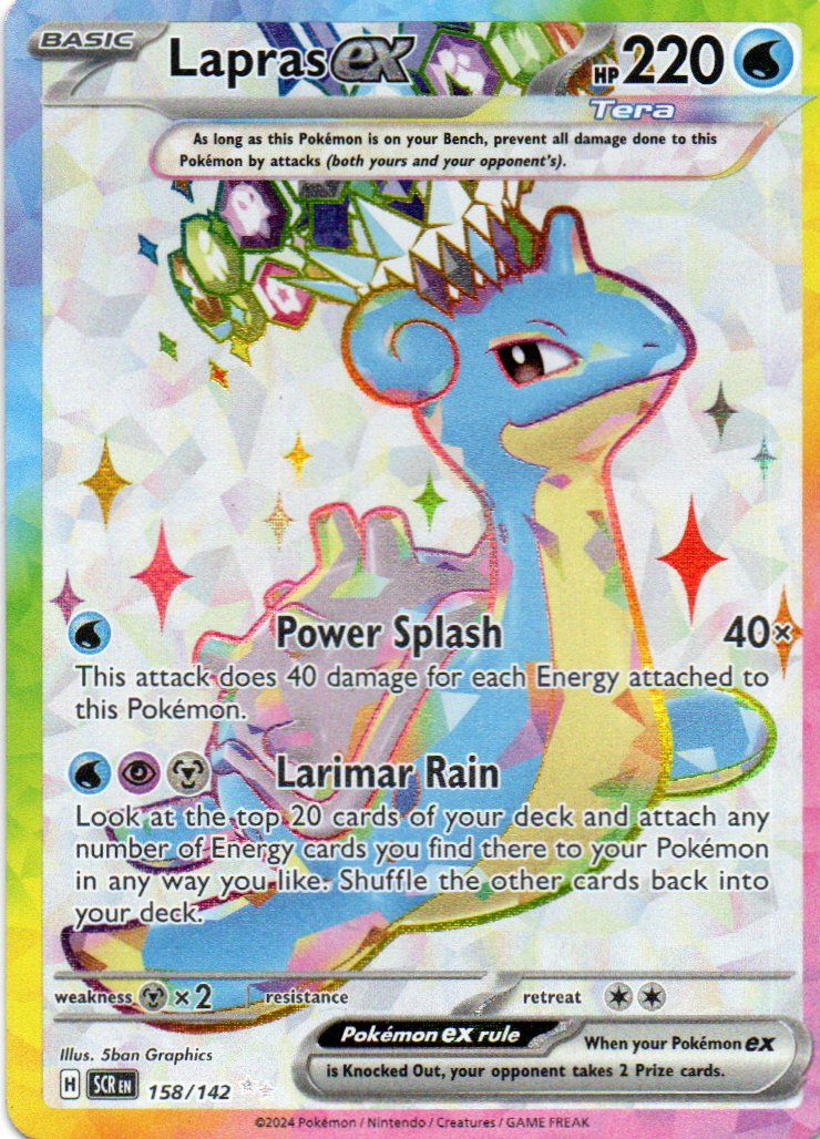 Lapras ex Ingles SCR 158 Ultra rare