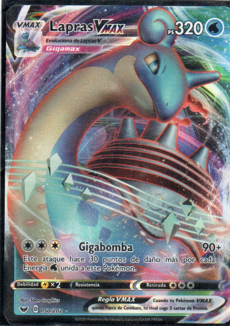 Lapras Vmax Español 50 Ultra rare