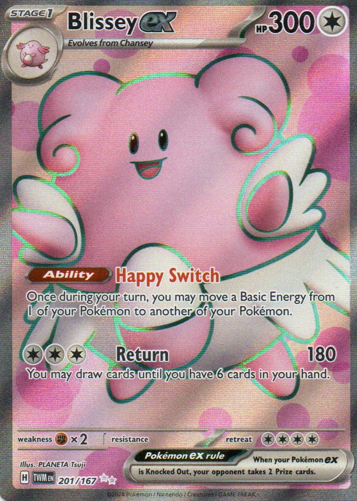 Blissey ex Ingles TWM 201 ultra rare